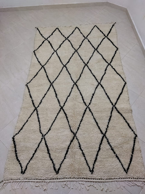 MyTindy Moroccan rug Beni Ouarain rug 4x8 ft Handmade rug Berber rug