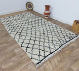 MyTindy Moroccan rug Beni Ouarain rug 4x8 ft Handmade rug Berber rug, view 5