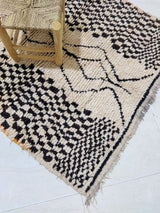 MyTindy Moroccan rug Beni Ouarain rug 4x8 ft Handmade rug Berber rug, view 5