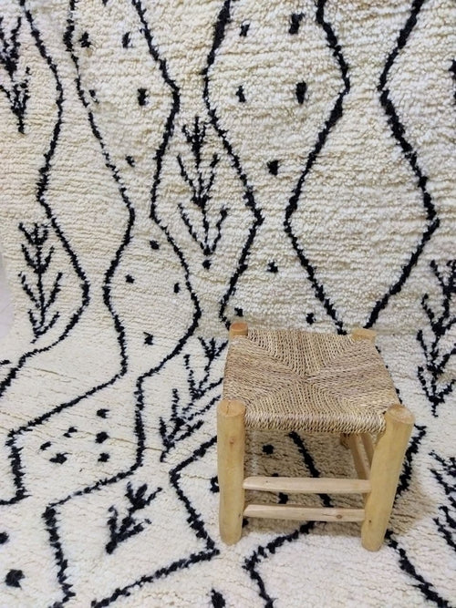 MyTindy Moroccan rug Beni Ouarain rug 4x8 ft Handmade rug Berber rug