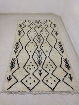 MyTindy Moroccan rug Beni Ouarain rug 4x8 ft Handmade rug Berber rug, view 2