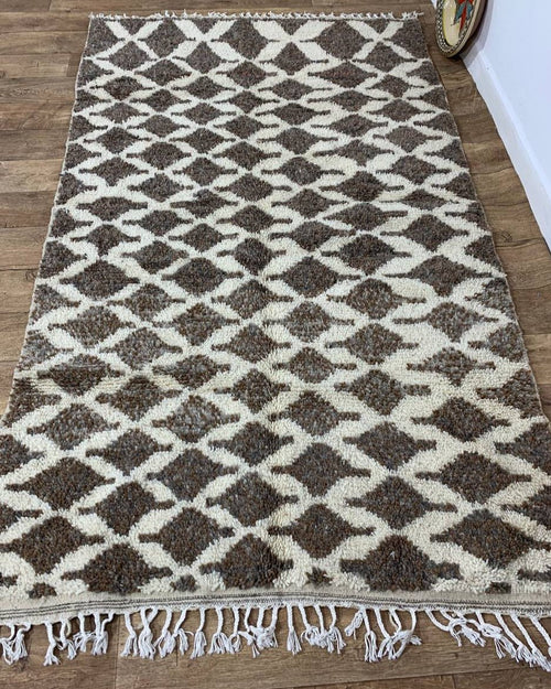 MyTindy Moroccan rug Beni Ouarain rug 4x8 ft Handmade rug Berber rug