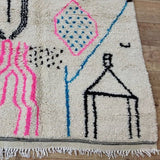 MyTindy Authentic Moroccan rug Style Azilal rug 4x9 ft Handmade rug Berber rug, view 6