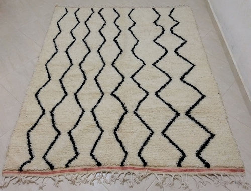 MyTindy Moroccan rug Beni Ouarain rug 5x6 ft Handmade rug Berber rug