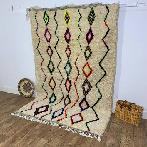 MyTindy Moroccan rug Style Azilal rug 5x7 ft Handmade rug Berber rug