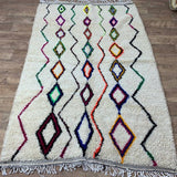 MyTindy Moroccan rug Style Azilal rug 5x7 ft Handmade rug Berber rug, view 2