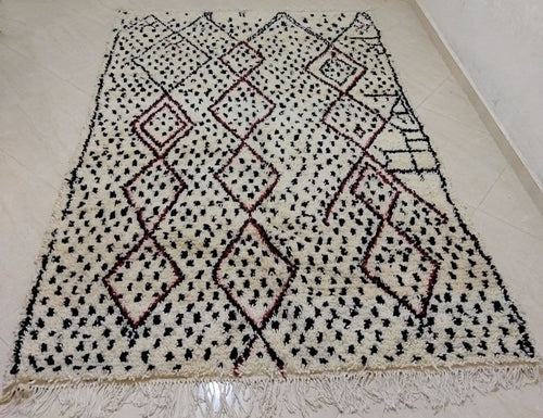 MyTindy Moroccan rug Beni Ouarain rug 5x8 ft Handmade rug Berber rug