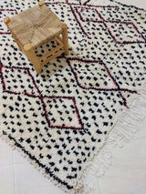 MyTindy Moroccan rug Beni Ouarain rug 5x8 ft Handmade rug Berber rug, view 4