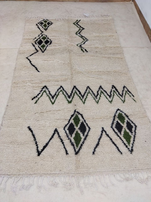 MyTindy Moroccan rug Beni Ouarain rug 5x8 ft Handmade rug Berber rug