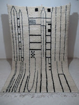 MyTindy Moroccan rug Beni Ouarain rug 5x8 ft Handmade rug Berber rug, view 5