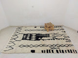 MyTindy Moroccan rug Beni Ouarain rug 5x8 ft Handmade rug Berber rug, view 2
