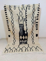 MyTindy Moroccan rug Beni Ouarain rug 5x8 ft Handmade rug Berber rug, view 5