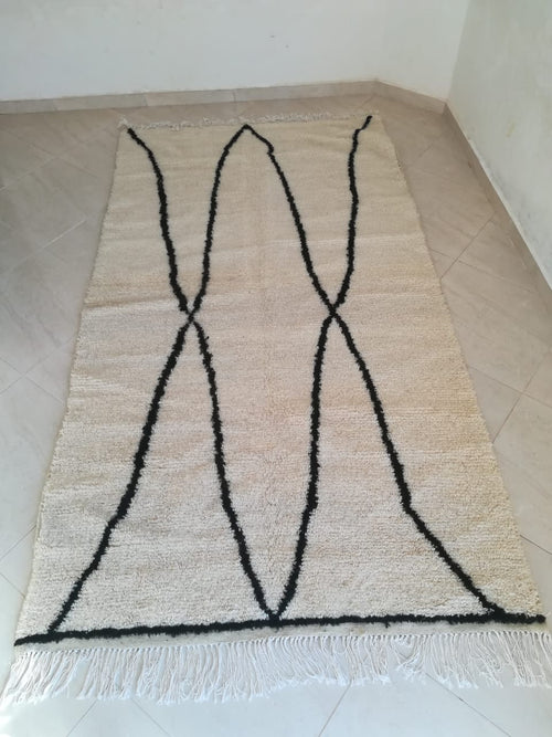MyTindy Moroccan rug Beni Ouarain rug 5x8 ft Handmade rug Berber rug