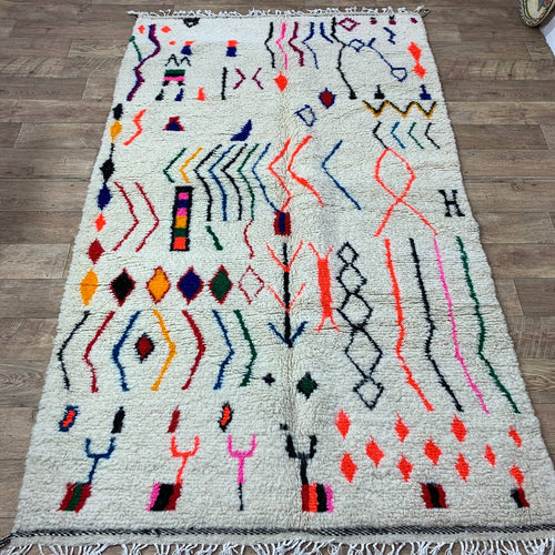 MyTindy Moroccan rug Style Azilal rug 5x8 ft Handmade rug Berber rug