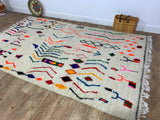 MyTindy Moroccan rug Style Azilal rug 5x8 ft Handmade rug Berber rug, view 2
