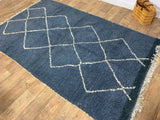 MyTindy Moroccan rug Beni Ouarain rug 5x8 ft Handmade rug Berber rug, view 4