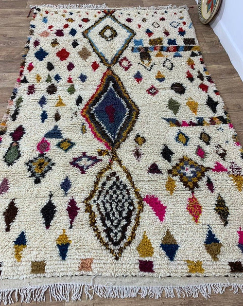 MyTindy Authentic Moroccan rug Style Azilal rug 5x8 ft Handmade rug Berber rug