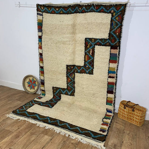 MyTindy Moroccan rug Style Azilal rug 5x8 ft Handmade rug Berber rug