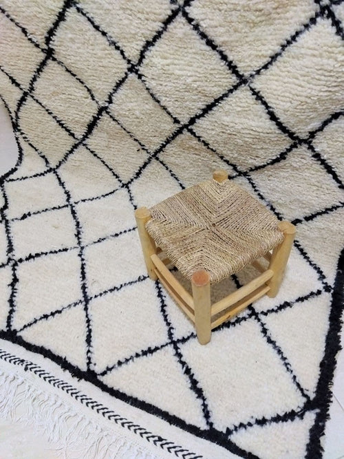 MyTindy Moroccan rug Beni Ouarain rug 5x8 ft Handmade rug Berber rug