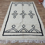 MyTindy Moroccan rug Beni Ouarain rug 5x8 ft Handmade rug Berber rug, view 2