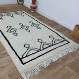 MyTindy Moroccan rug Beni Ouarain rug 5x8 ft Handmade rug Berber rug, view 4