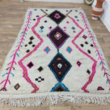 MyTindy Authentic Moroccan rug Style Azilal rug 5x8 ft Handmade rug Berber rug, view 3