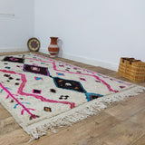 MyTindy Authentic Moroccan rug Style Azilal rug 5x8 ft Handmade rug Berber rug, view 5