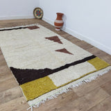 MyTindy Moroccan rug Beni Ouarain rug 5x8 ft Handmade rug Berber rug, view 4