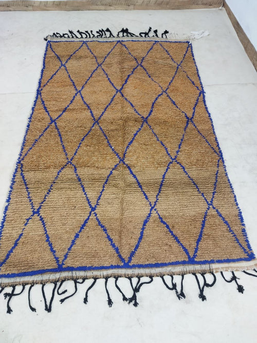 MyTindy Moroccan rug Beni Ouarain rug 5x8 ft Handmade rug Berber rug