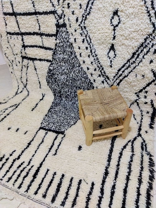 MyTindy Moroccan rug Beni Ouarain rug 5x8 ft Handmade rug Berber rug