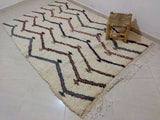 MyTindy Moroccan rug Beni Ouarain rug 5x8 ft Handmade rug Berber rug, view 2