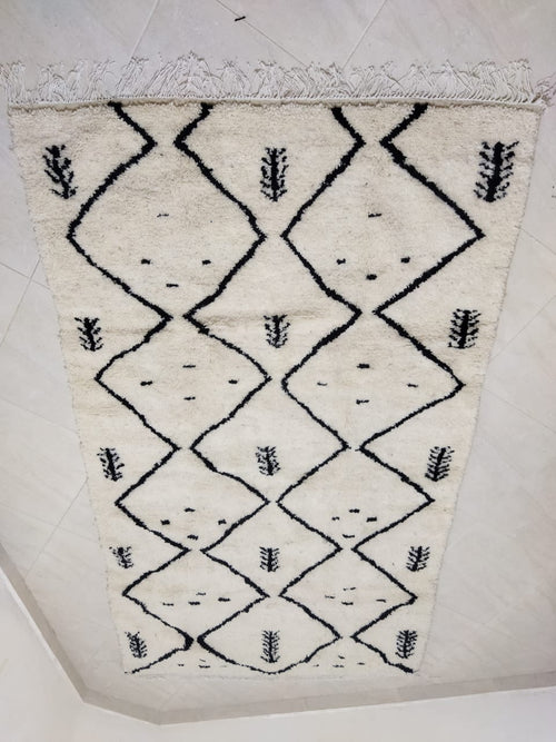 MyTindy Moroccan rug Beni Ouarain rug 5x9 ft Handmade rug Berber rug