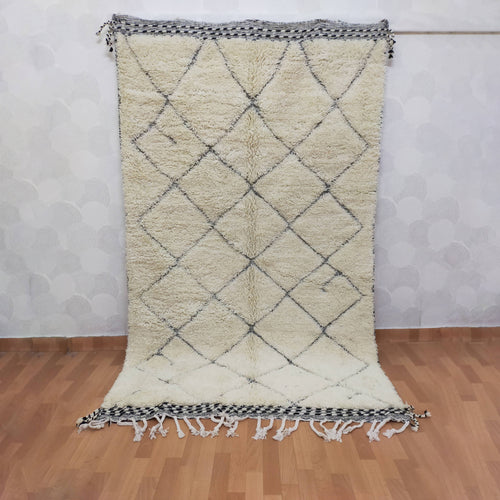 MyTindy Moroccan Rug Beni Ourain Handmade Wool Tribal Berber Carpet