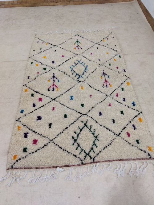 MyTindy Moroccan rug Style Azilal rug 3x5 ft Handmade rug Berber rug