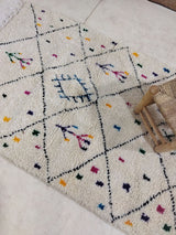MyTindy Moroccan rug Style Azilal rug 3x5 ft Handmade rug Berber rug, view 3
