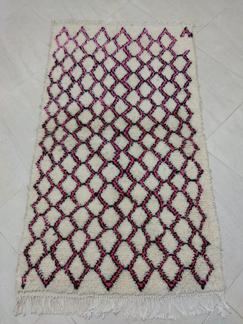 MyTindy Moroccan rug Style Azilal rug 3x5 ft Handmade rug Berber rug