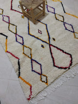 MyTindy Moroccan rug Style Azilal rug 4x5 ft Handmade rug Berber rug, view 3