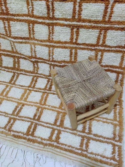 MyTindy Moroccan rug Style Azilal rug 4x6 ft Handmade rug Berber rug