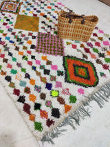 MyTindy Moroccan rug Style Azilal rug 4x6 ft Handmade rug Berber rug, view 3