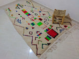 MyTindy Moroccan rug Style Azilal rug 4x8 ft Handmade rug Berber rug, view 2