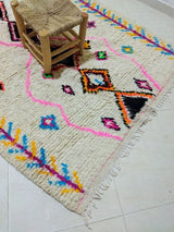 MyTindy Moroccan rug Style Azilal rug 4x8 ft Handmade rug Berber rug, view 4