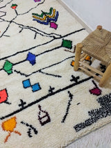 MyTindy Moroccan rug Style Azilal rug 4x8 ft Handmade rug Berber rug, view 3