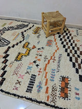 MyTindy Moroccan rug Style Azilal rug 4x8 ft Handmade rug Berber rug, view 4