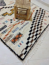 MyTindy Moroccan rug Style Azilal rug 4x8 ft Handmade rug Berber rug, view 5
