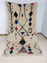 MyTindy Moroccan rug Style Azilal rug 4x8 ft Handmade rug Berber rug, view 6