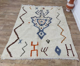 MyTindy Moroccan rug Style Azilal rug 5x6 ft Handmade rug Berber rug, view 2