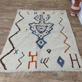 MyTindy Moroccan rug Style Azilal rug 5x6 ft Handmade rug Berber rug, view 3