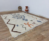 MyTindy Moroccan rug Style Azilal rug 5x6 ft Handmade rug Berber rug, view 4