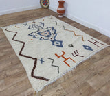 MyTindy Moroccan rug Style Azilal rug 5x6 ft Handmade rug Berber rug, view 5