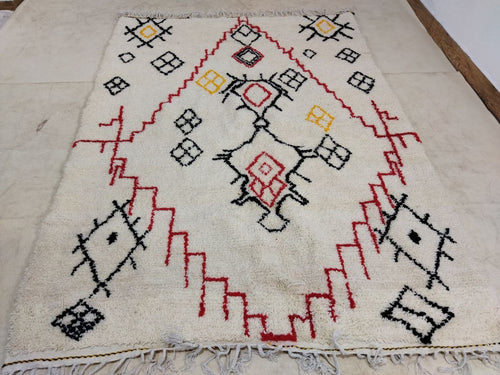 MyTindy Moroccan rug Style Azilal rug 5x8 ft Handmade rug Berber rug